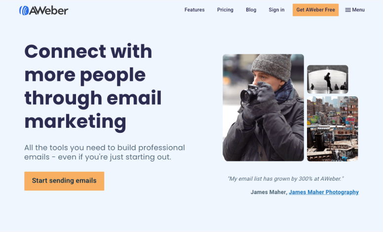 AWeber email marketing software