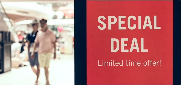 Create special offers and deals