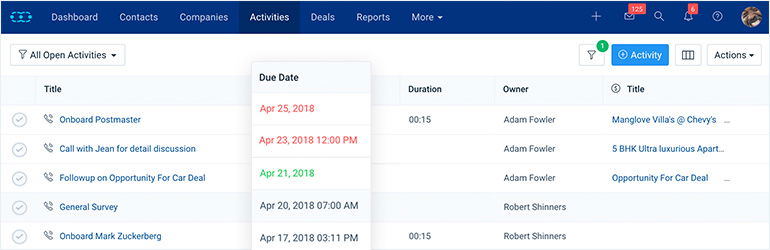 Default-activity-sort