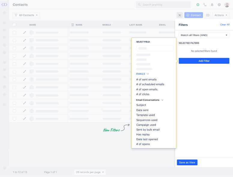 Email Contact Filtering