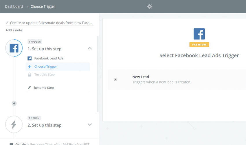 facebook-leads salesmate crm integration