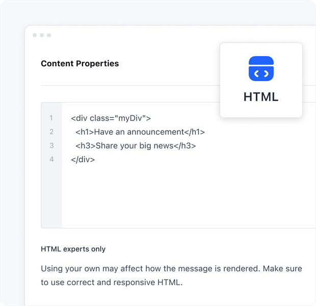 Use your existing HTML code Use your existing HTML code