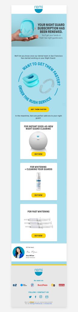 Remi - Subscription renewal with upsell