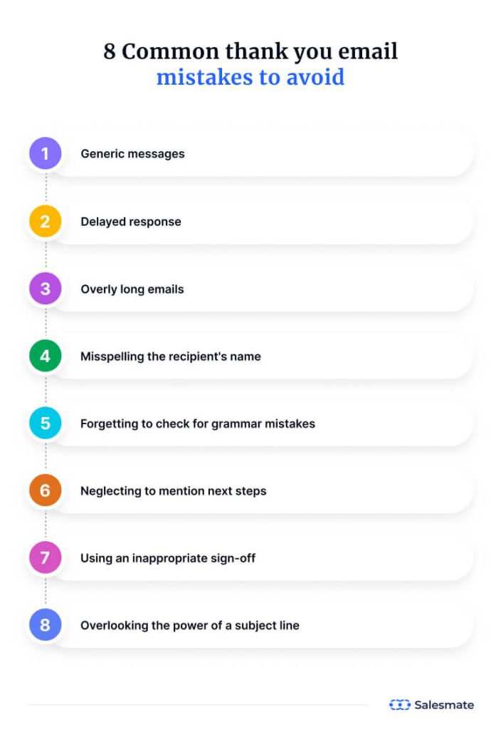 Thank you email mistakes to avoid