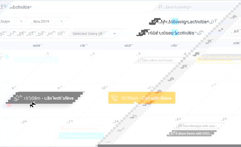 Manage activities more efficiently