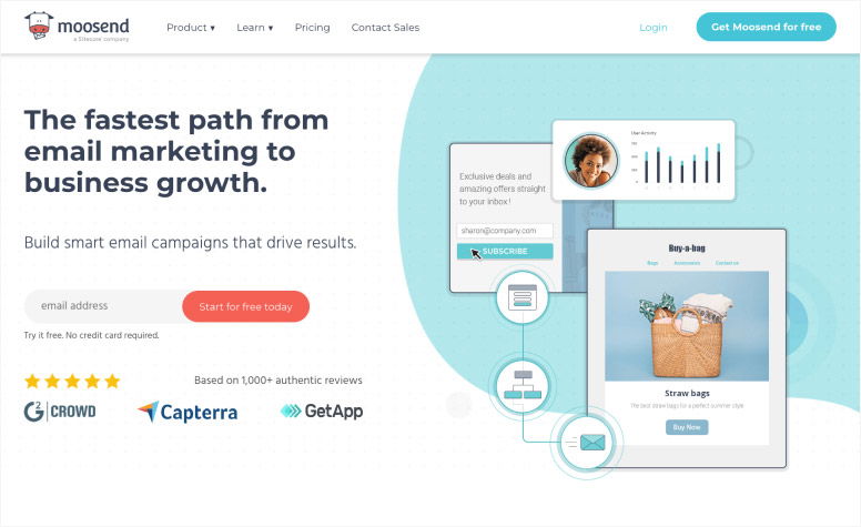 Moosend email marketing software