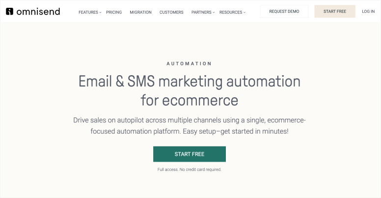 Omnisend email marketing software