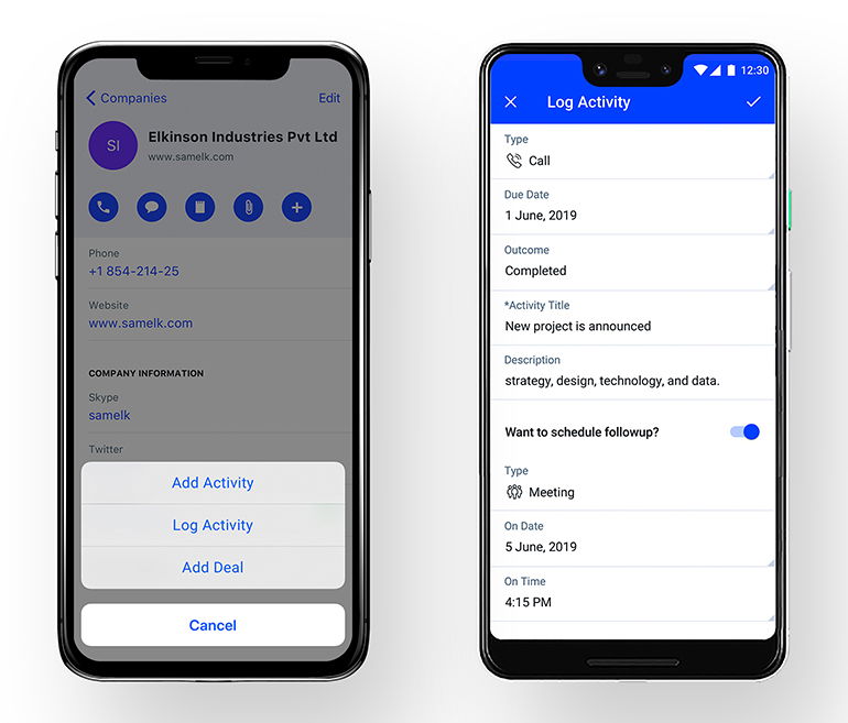 On-the-go activity logging
