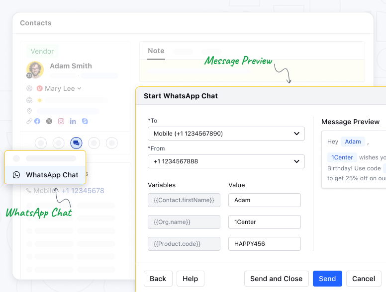 Outbound Chat Message 
