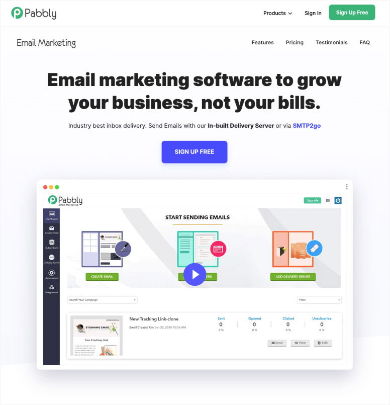 Pabbly email marketing software