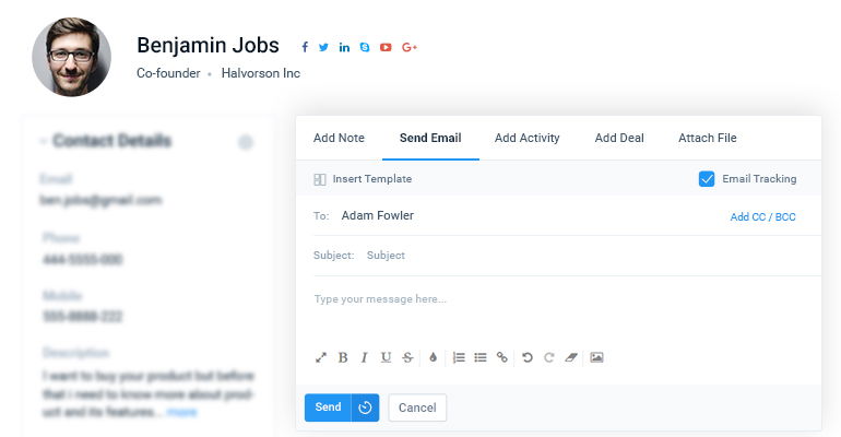 Quickly compose email