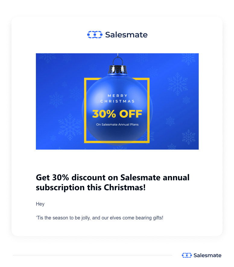 Example of promotional campaign