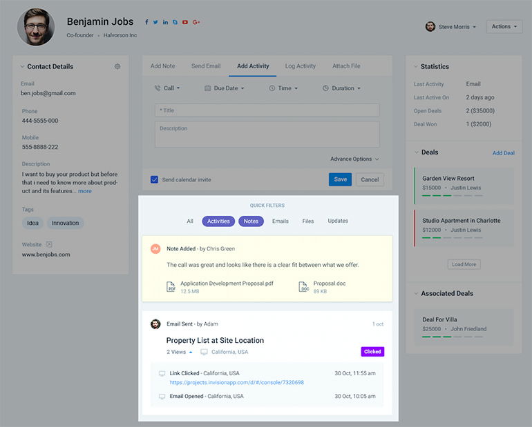 quick filters - Salesmate