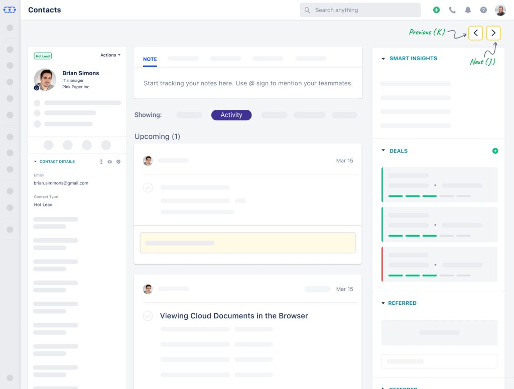 Record - Next & Previous