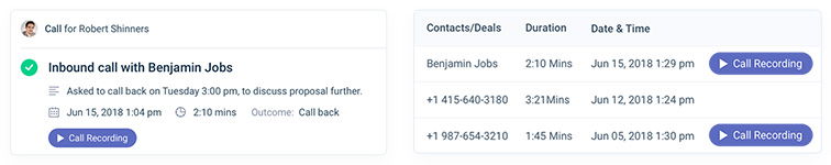 Record your calls for monitoring performance and training purposes