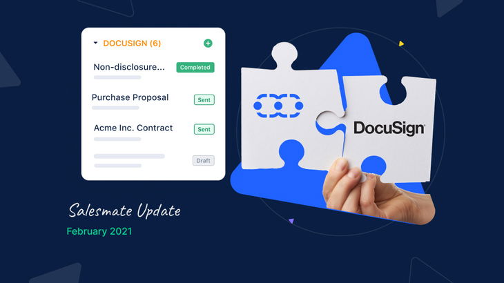 Salesmate + DocuSign = Get your documents and agreements e-signed quickly and securely