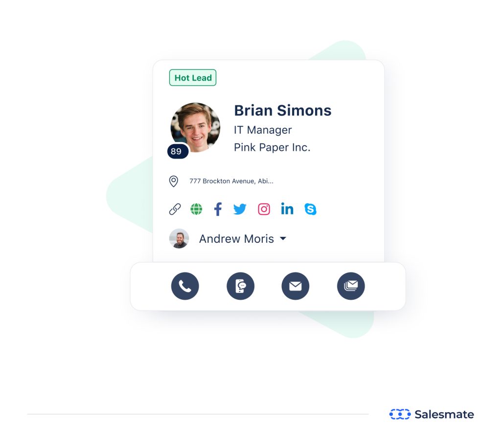 Salesmate Score On Profile