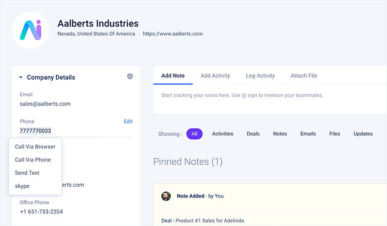 Save businesses as contacts