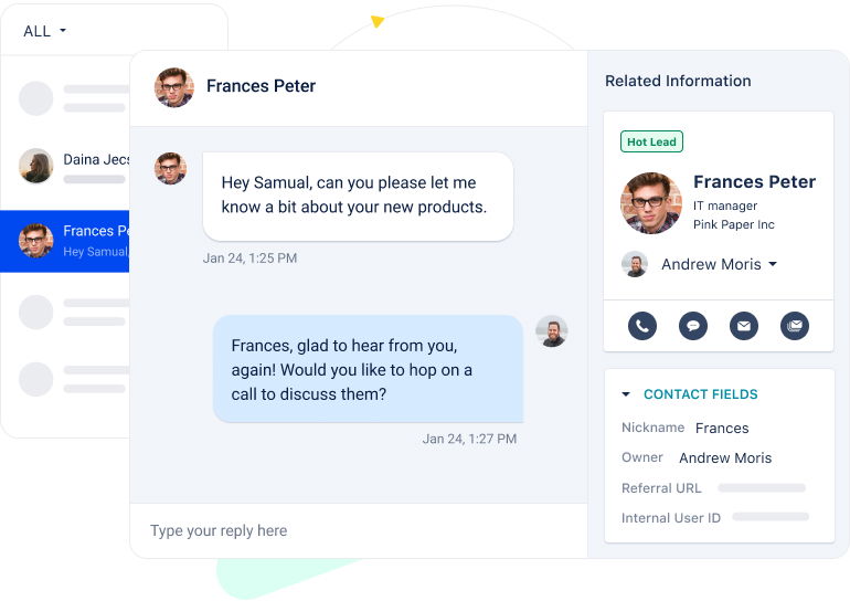 Text messaging sidebar