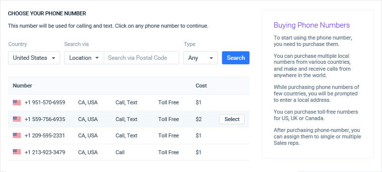 Use a local number for your calling