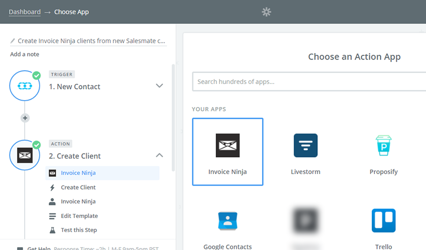 Invoice Ninja Integration with Salesmate CRM