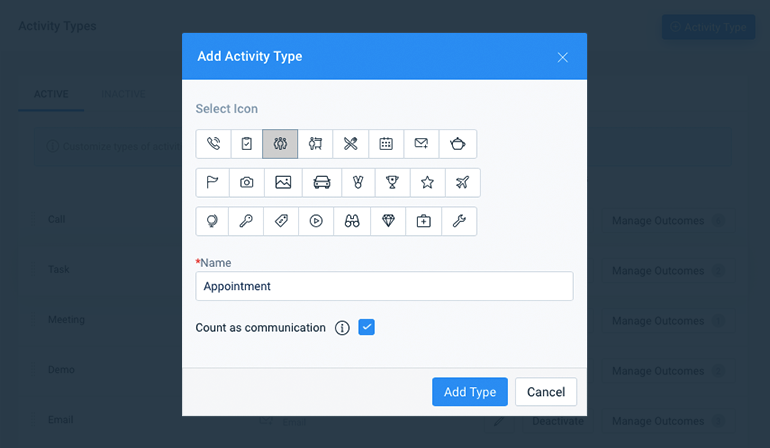 Add a sales activity