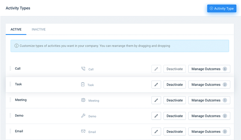 Create a new activity type