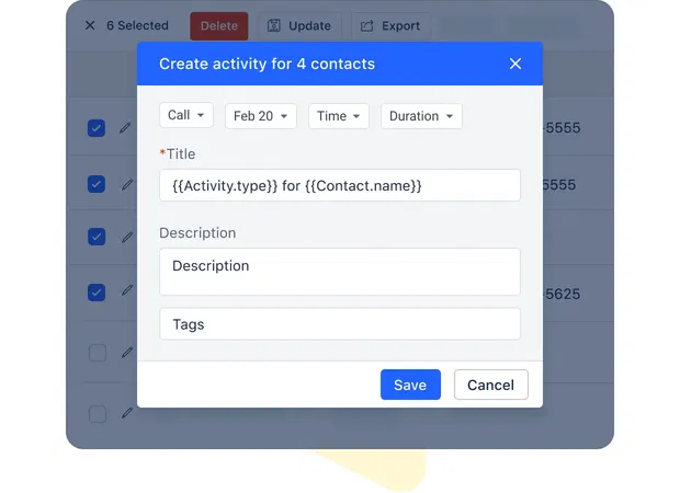 Perform bulk activities to save time Perform bulk activities to save time