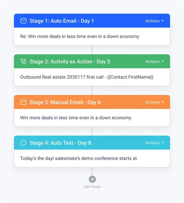 Create sequences with specific stages and intervals Create sequences with specific stages and intervals