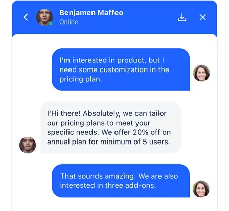 Offer outstanding service with live chat Offer outstanding service with live chat