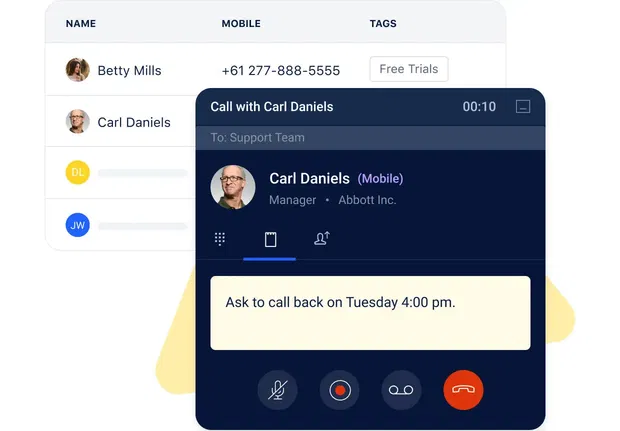 Make and receive calls within CRM Make and receive calls within CRM