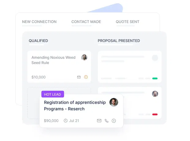 Get 360-degree view of each deal Get 360-degree view of each deal